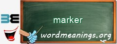 WordMeaning blackboard for marker